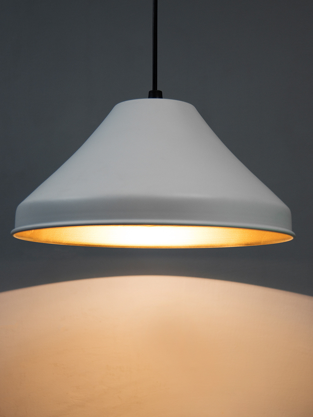 Homesake White Solid Hanging Wall or Ceiling Lamp