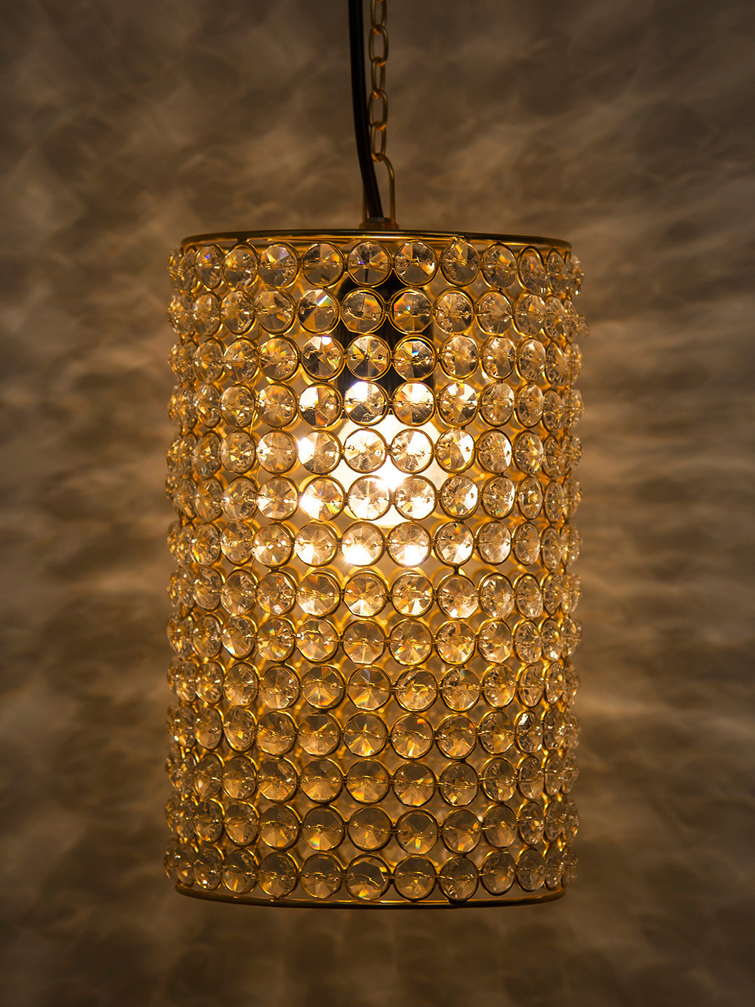 Homesake Gold-Toned Self Design Hanging Light