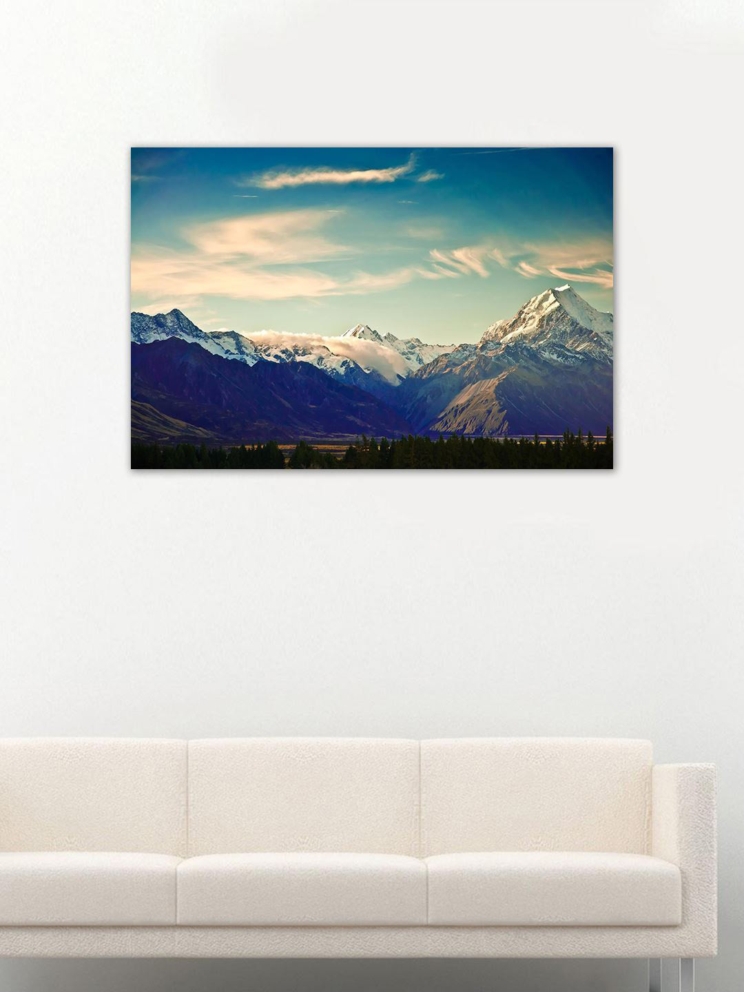 999Store Blue Handpainted Landscape Wall Art