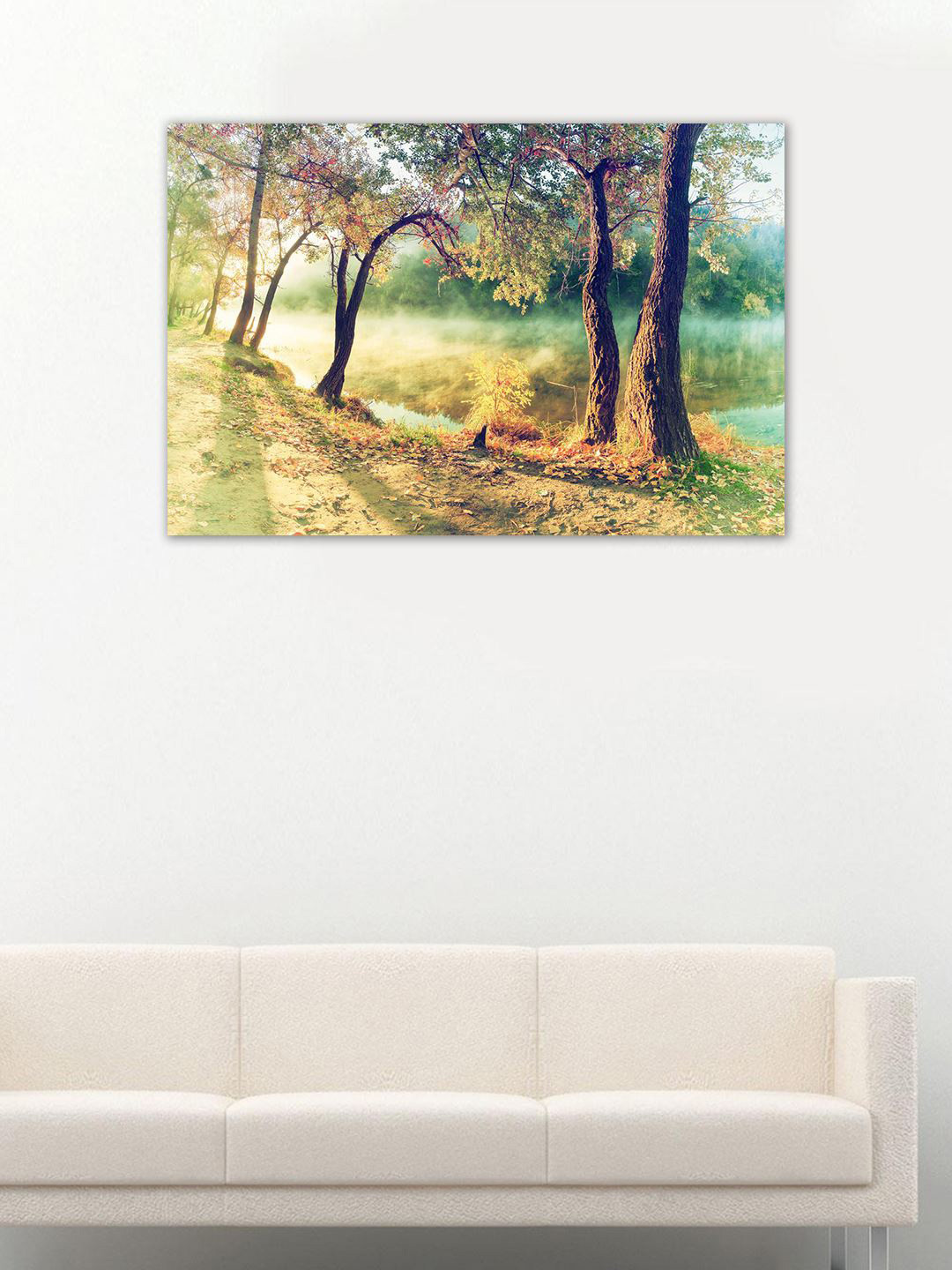 999Store Green Hand-Painted Forest Wall Art