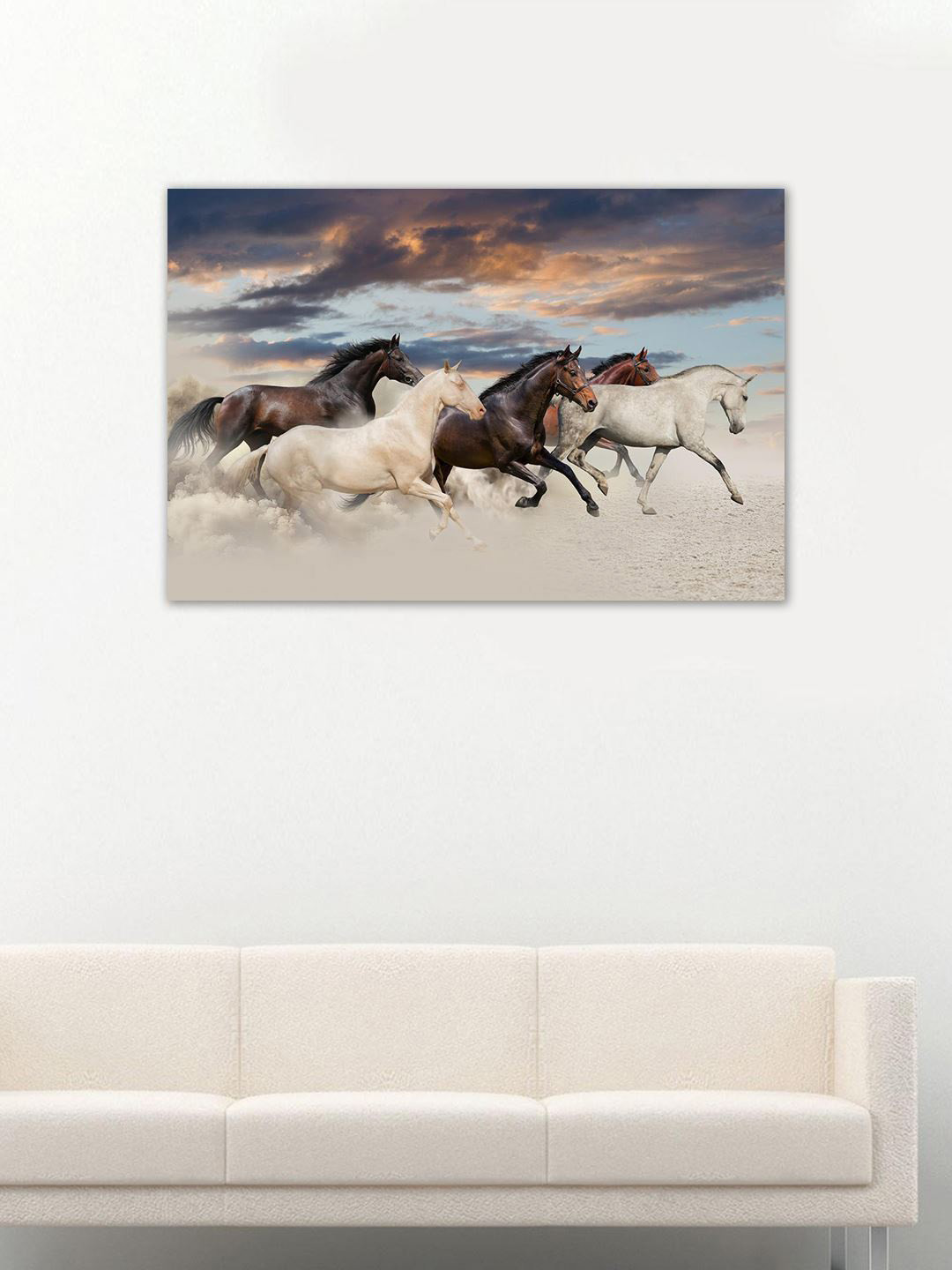 999Store Black & White Horse Wall Art