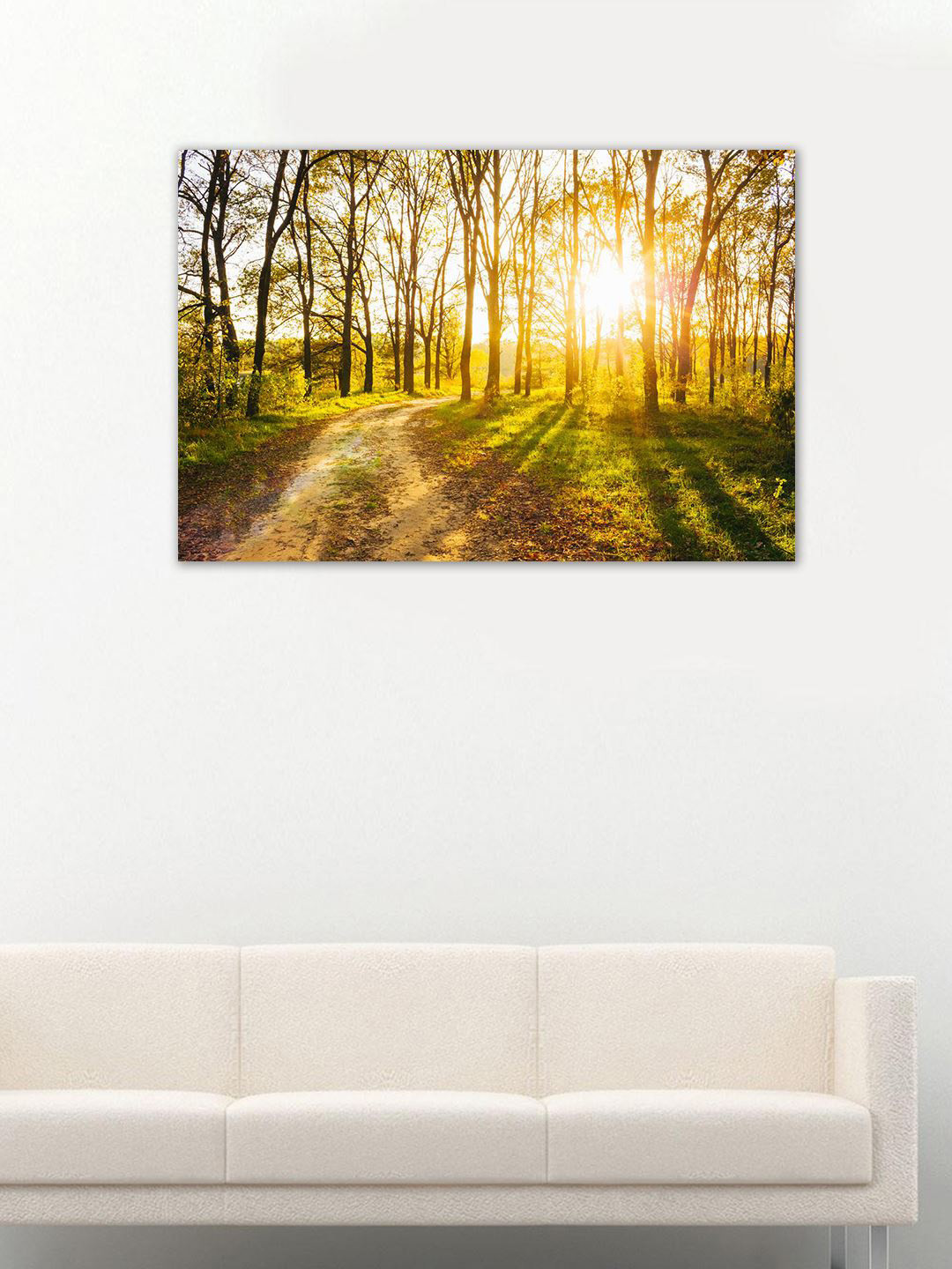 999Store Green and Yellow  Forest Wall Art