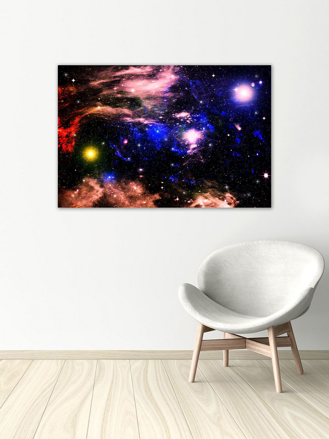 999Store Black, Pink & Blue Space Wall Art