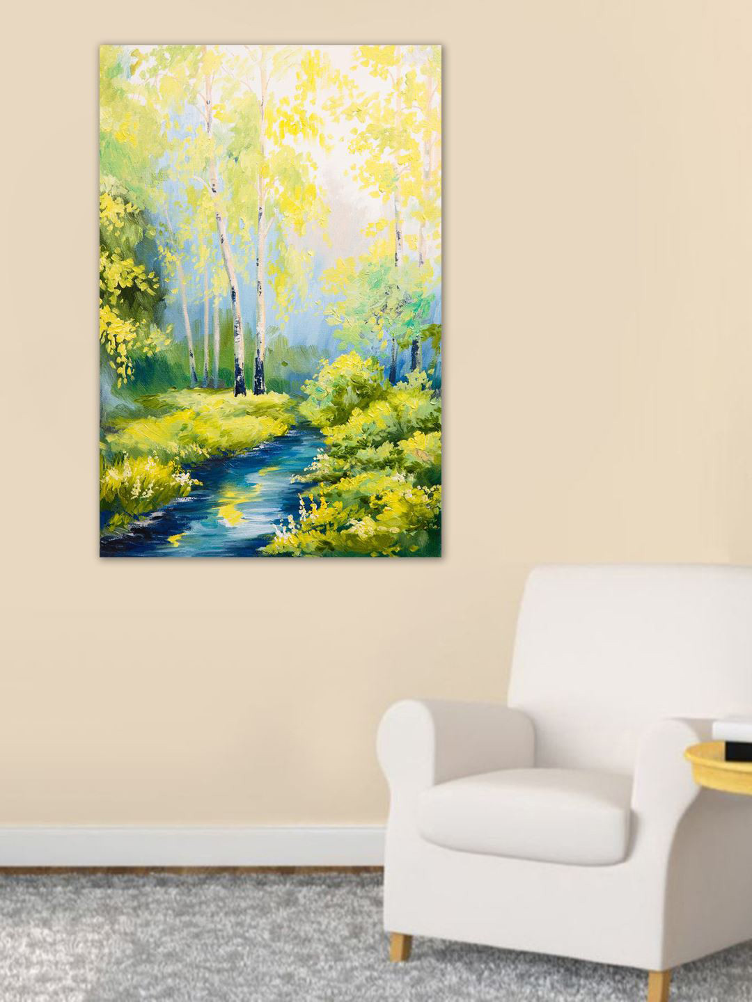 999Store Blue & Yellow Forest Wall Art