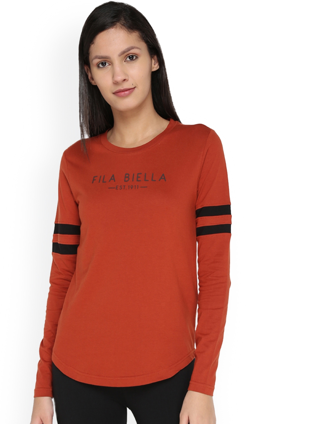 fila t shirt womens brown