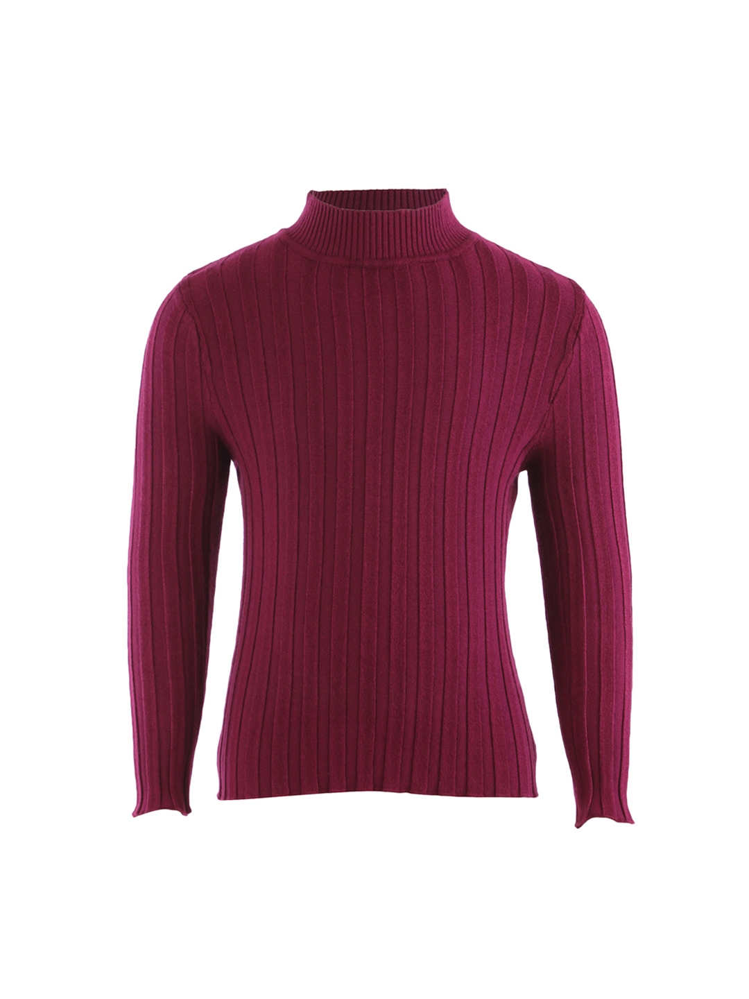 Buy One Friday Girls Burgundy Self Design High Neck T Shirt Tshirts For Girls Myntra