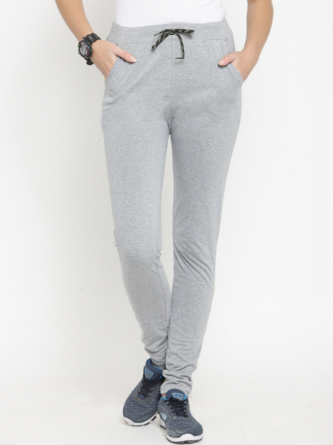 Boston Club Women Grey Slim Fit Track Pants