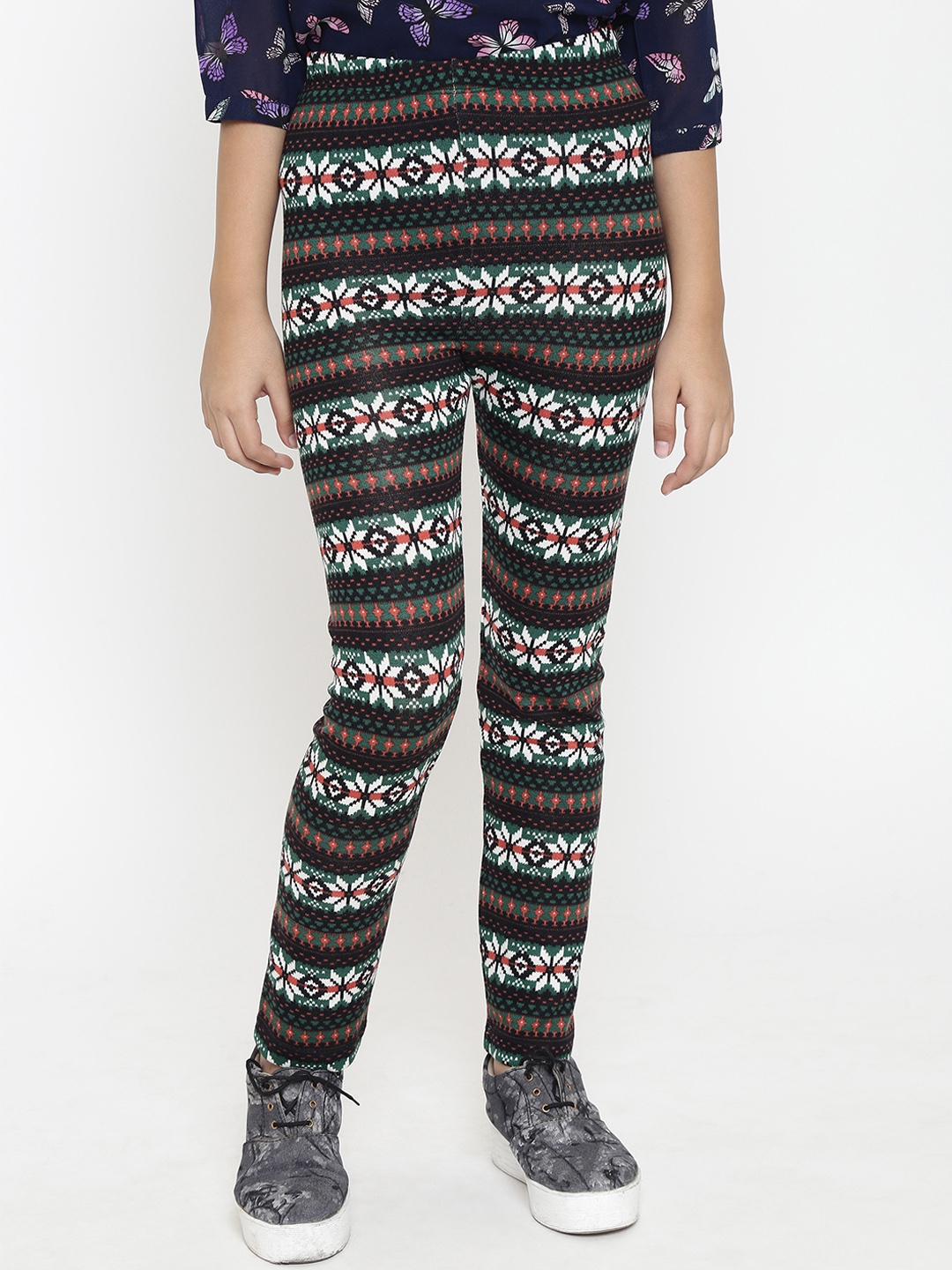 Printed jeggings sales myntra