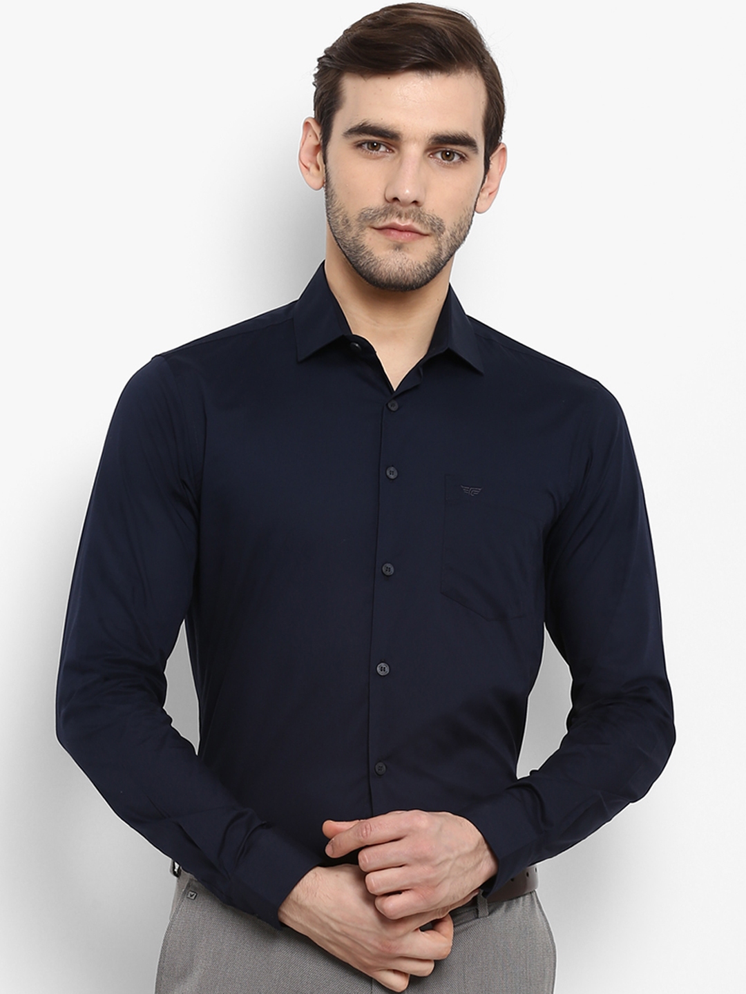 Buy Red Tape Men Navy Blue Regular Fit