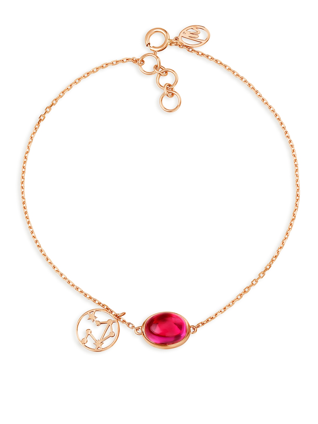 Mia by Tanishq 14KT Libra Birthstone Rose Gold Bracelet