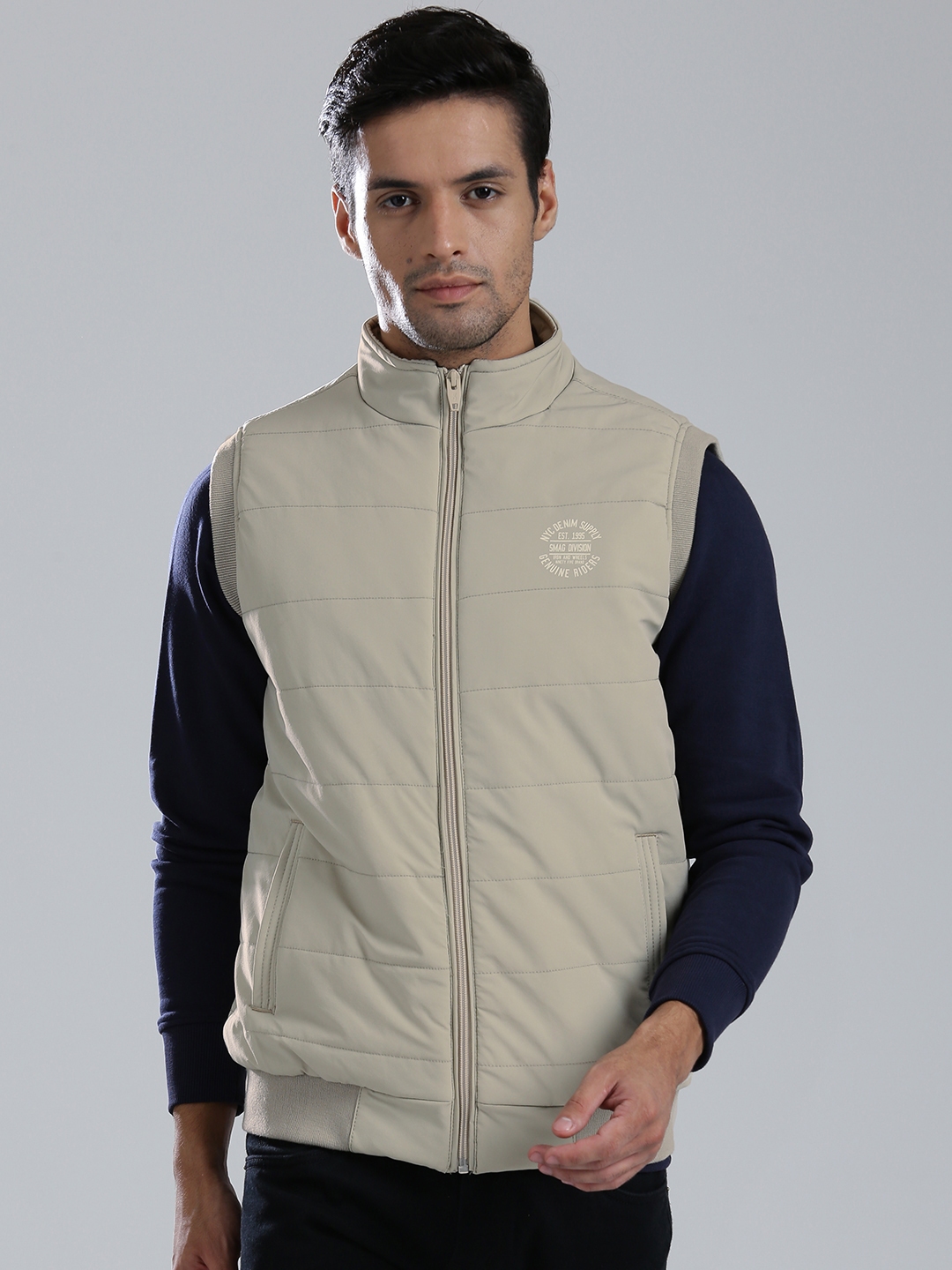 Price History of SMAG Men Beige Solid Lightweight Padded Jacket SMAG Jackets from Myntra 111 2476162
