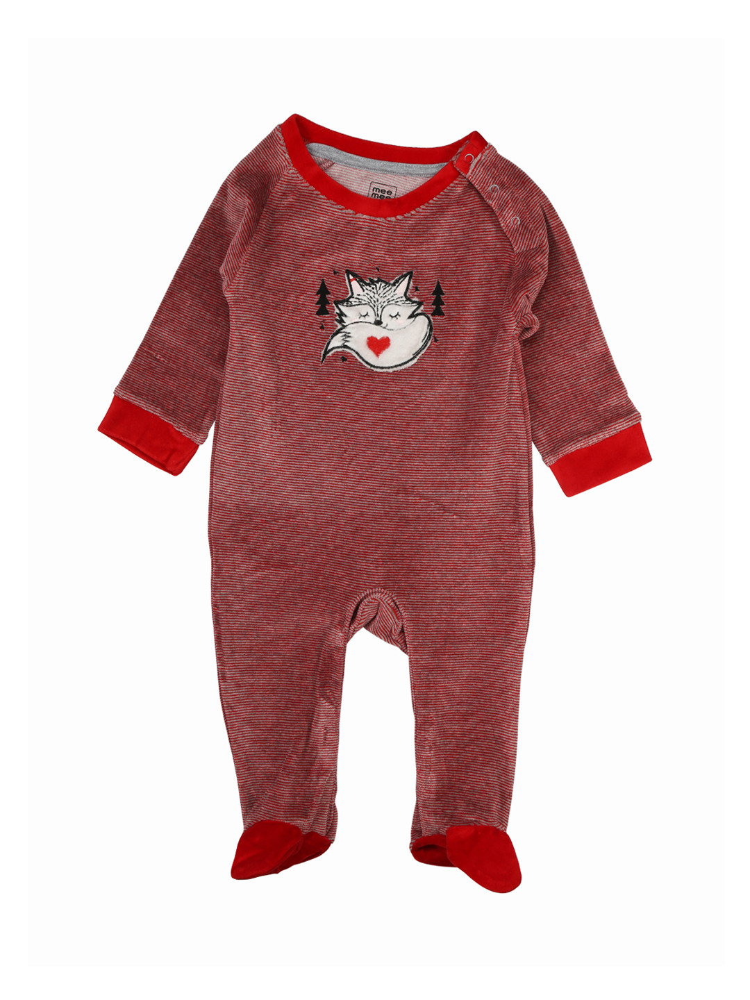 Mee Mee Baby Maroon Sleepsuit