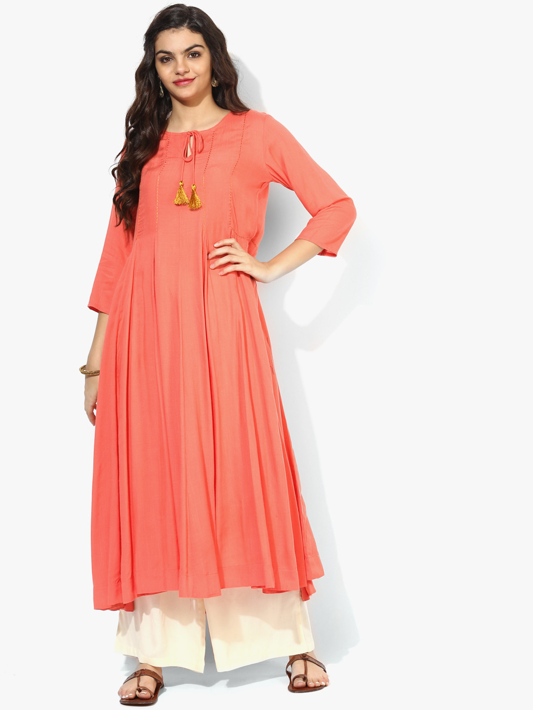 box pleated anarkali