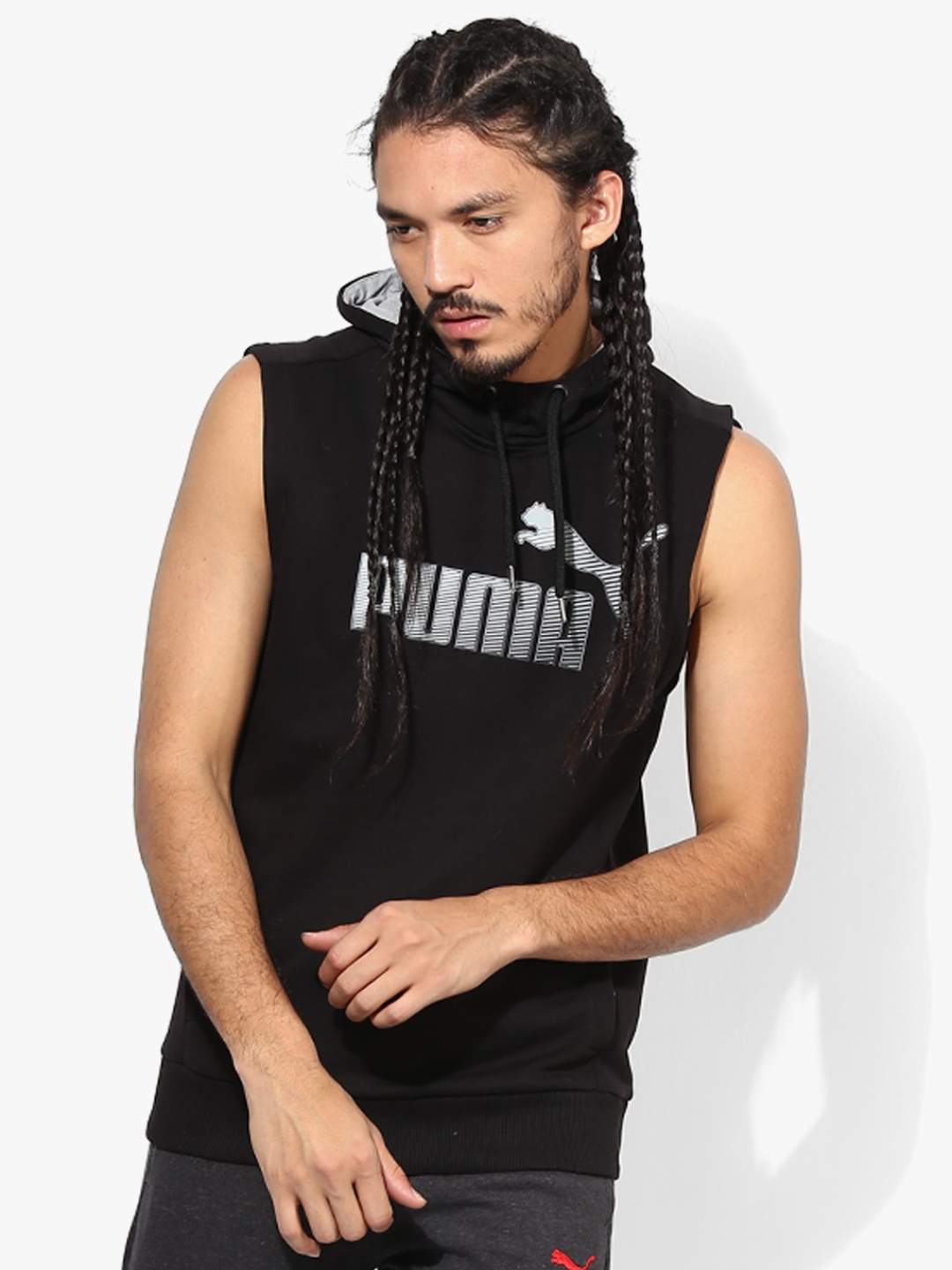 Puma sleeveless hoodie best sale mens