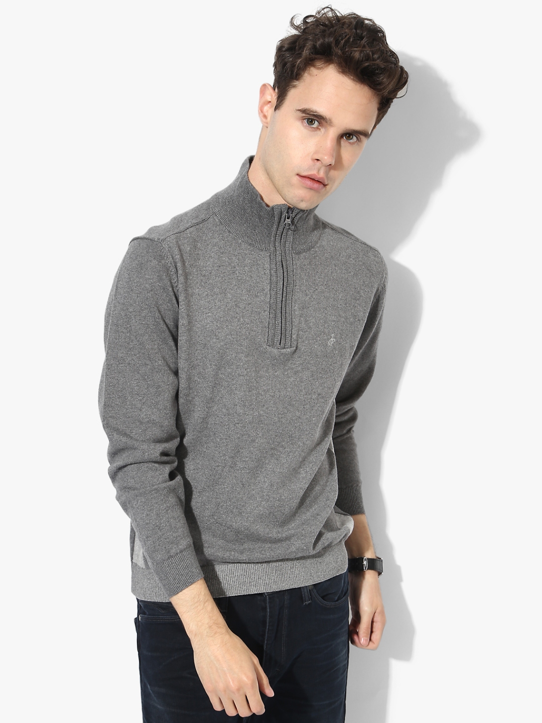 high neck sweater myntra