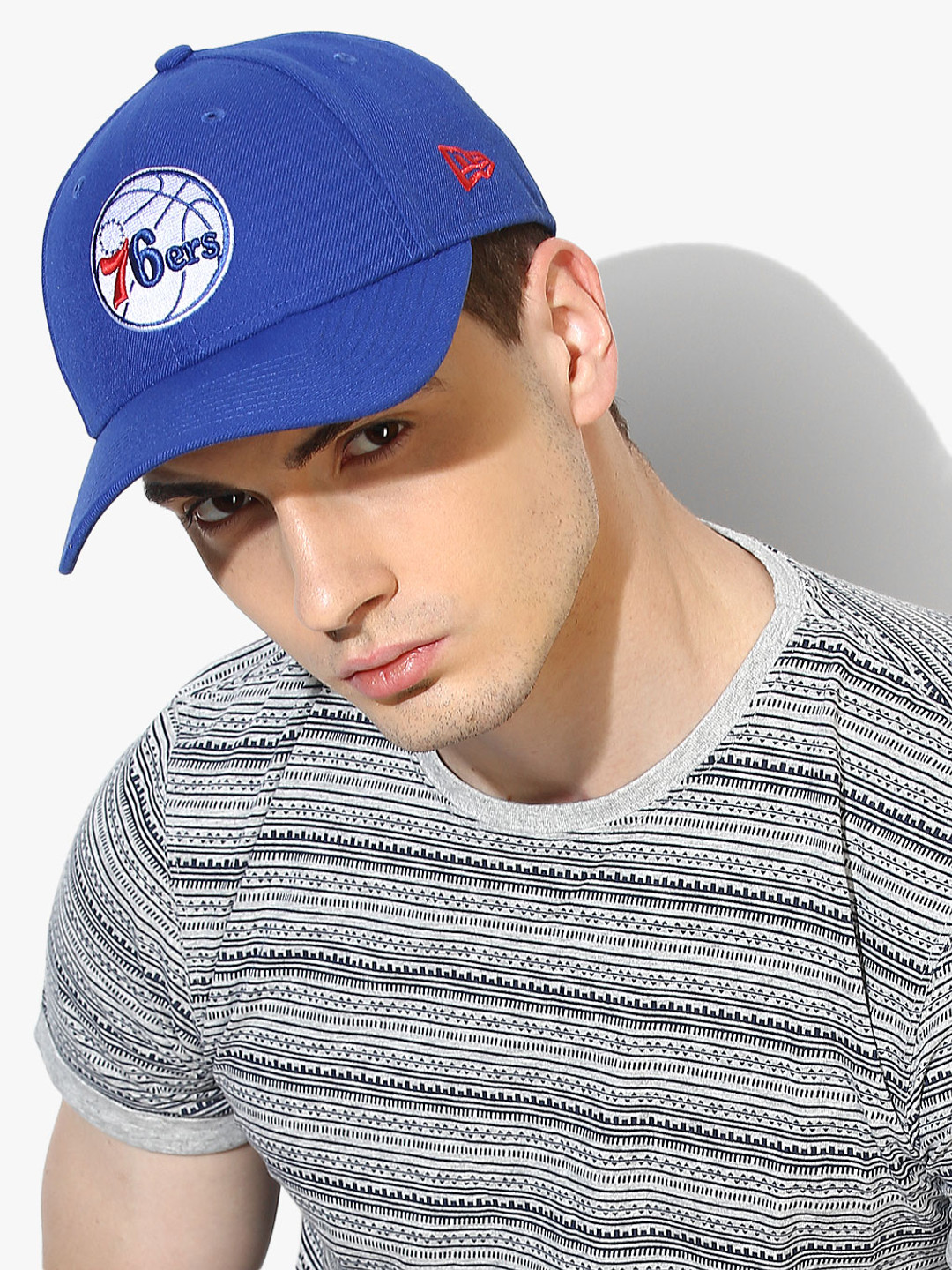 New Era Men Blue Solid Visor Cap