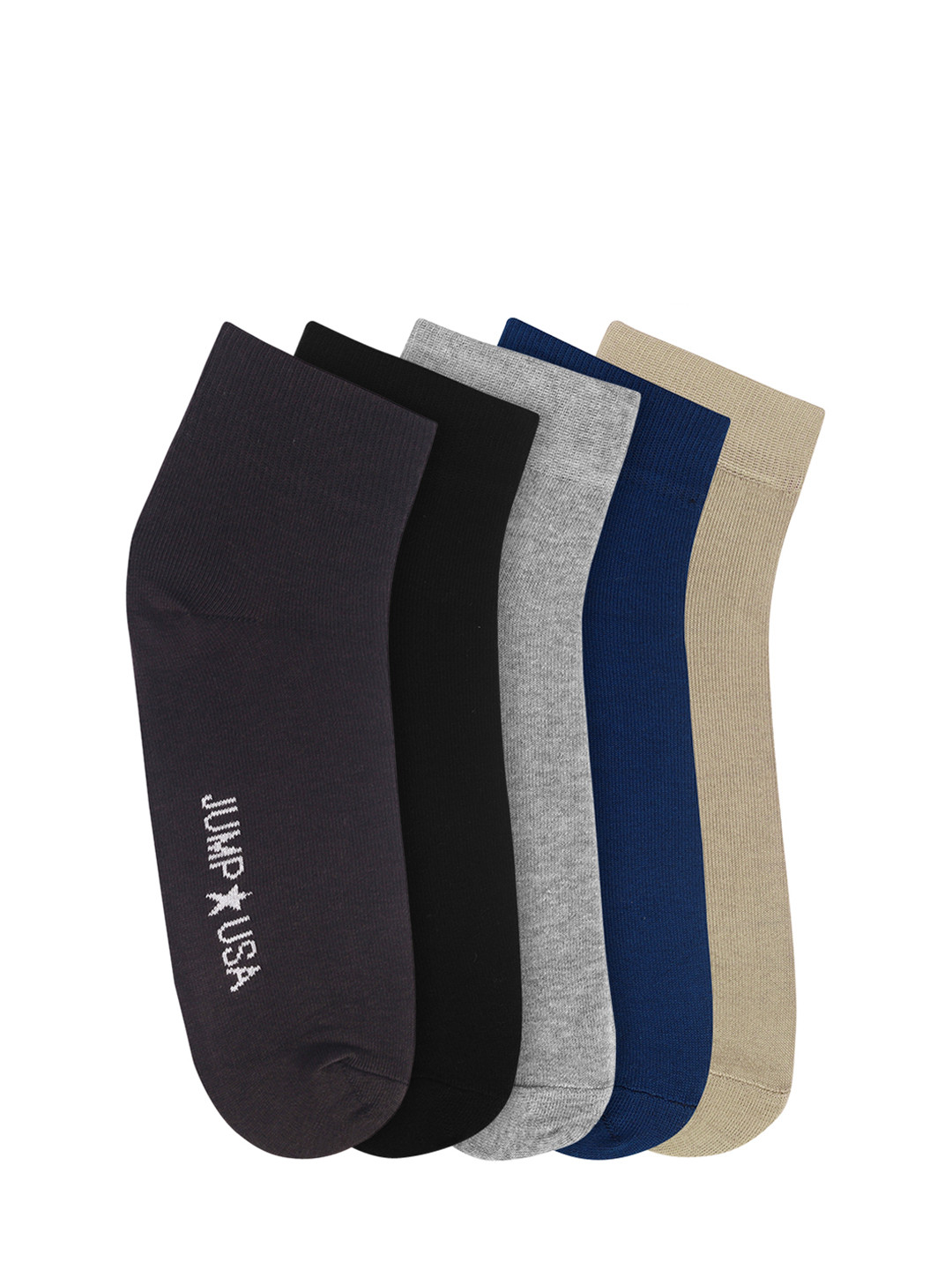 JUMP USA Men Pack of 5 Ankle Length Socks