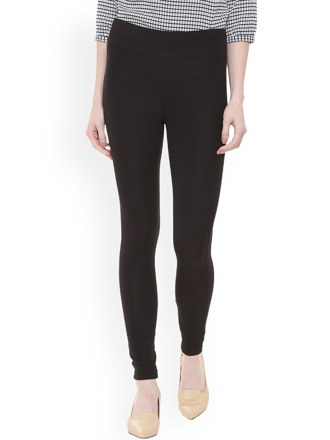 Buy Van Heusen Woman Black Treggings 