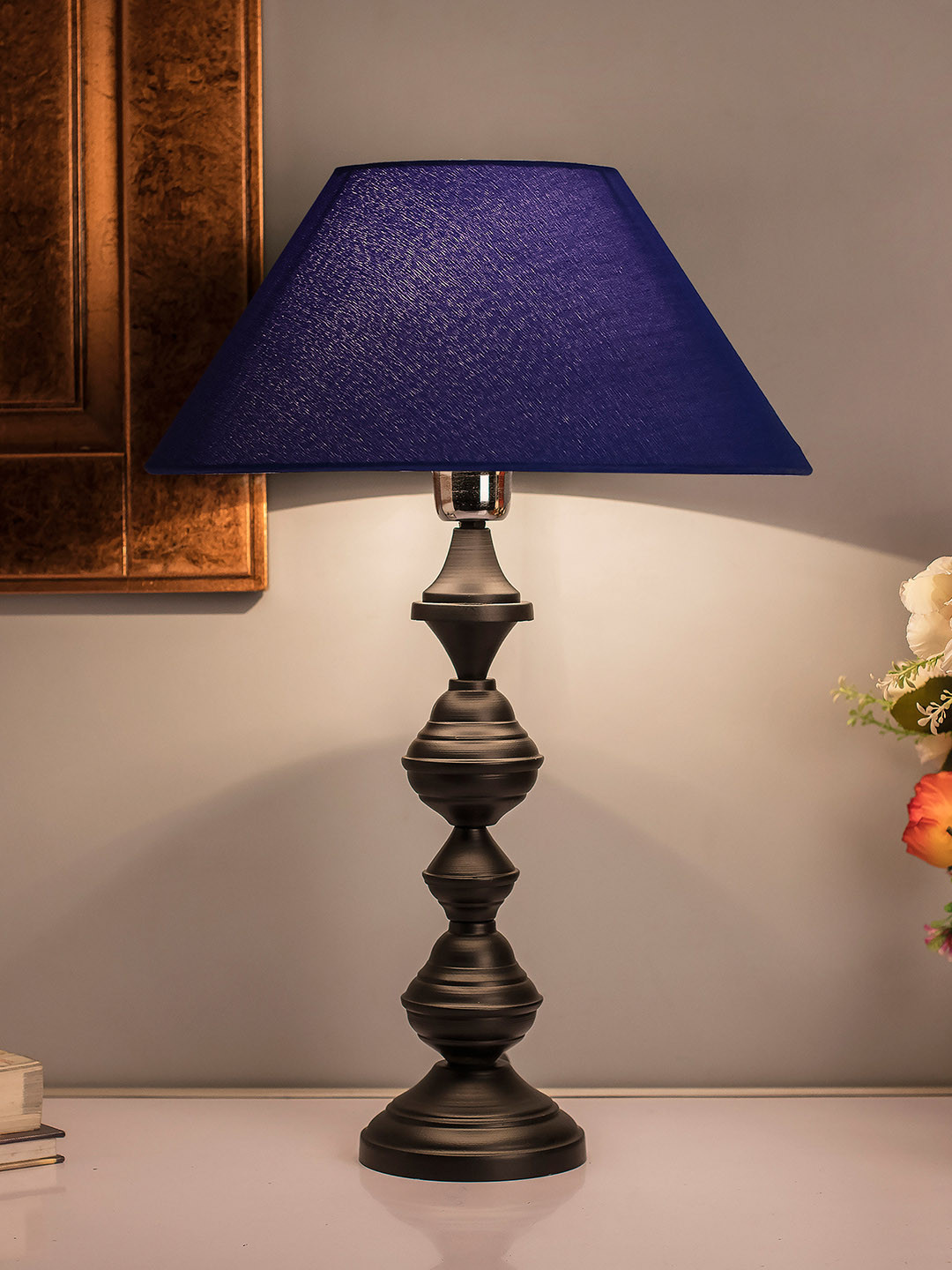 Buy Homesake Black Navy Blue Solid Handcrafted Table Lamp With Shade Lamps Lanterns And Lamp Shades For Unisex 8593995 Myntra
