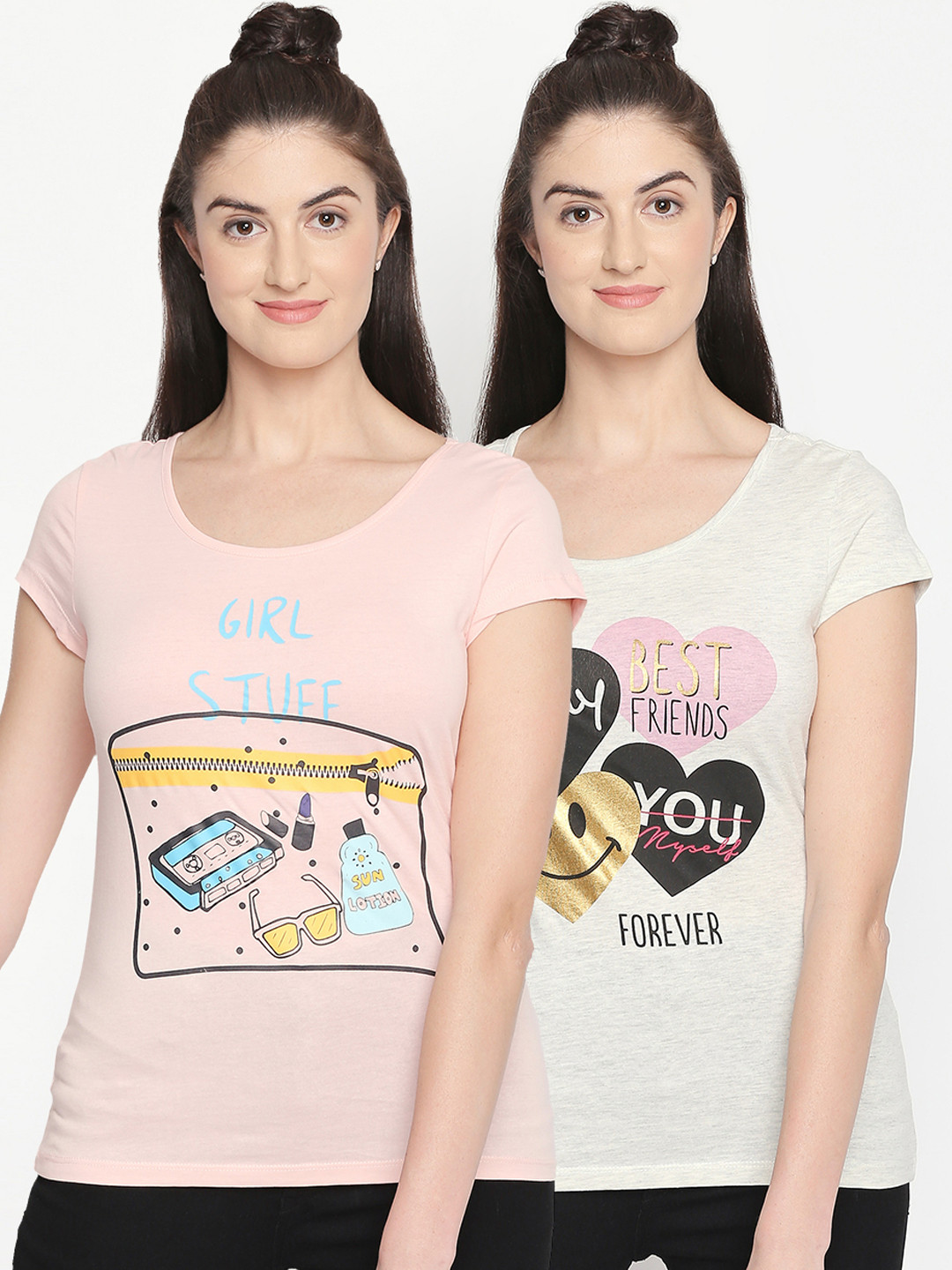 Printed Scoop Neck Pure Cotton 