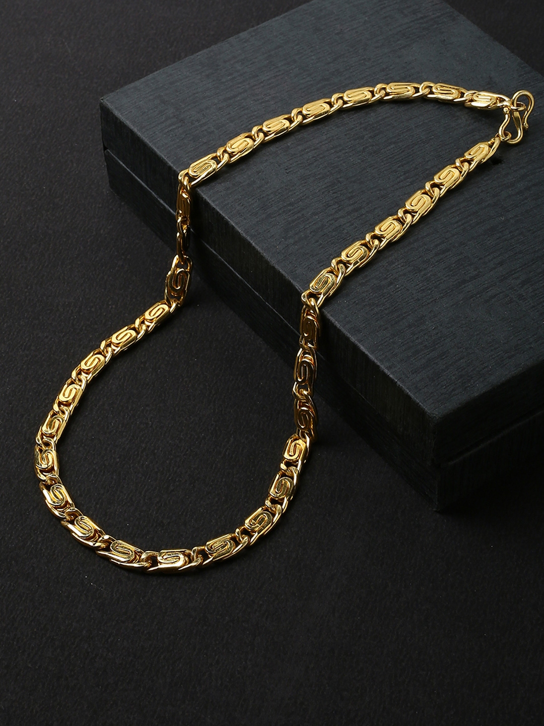Buy Dare By Voylla Men Gold Toned Brass Gold Plated Chain ...