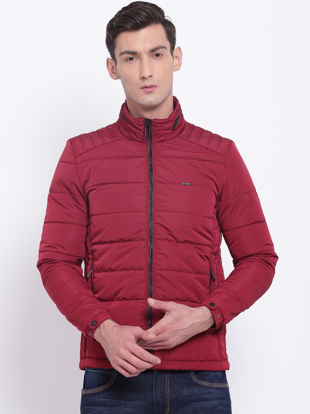 Buy Pearl 7 Men Maroon Solid Insulator Puffer Jacket Jackets for Men 8378795 Myntra