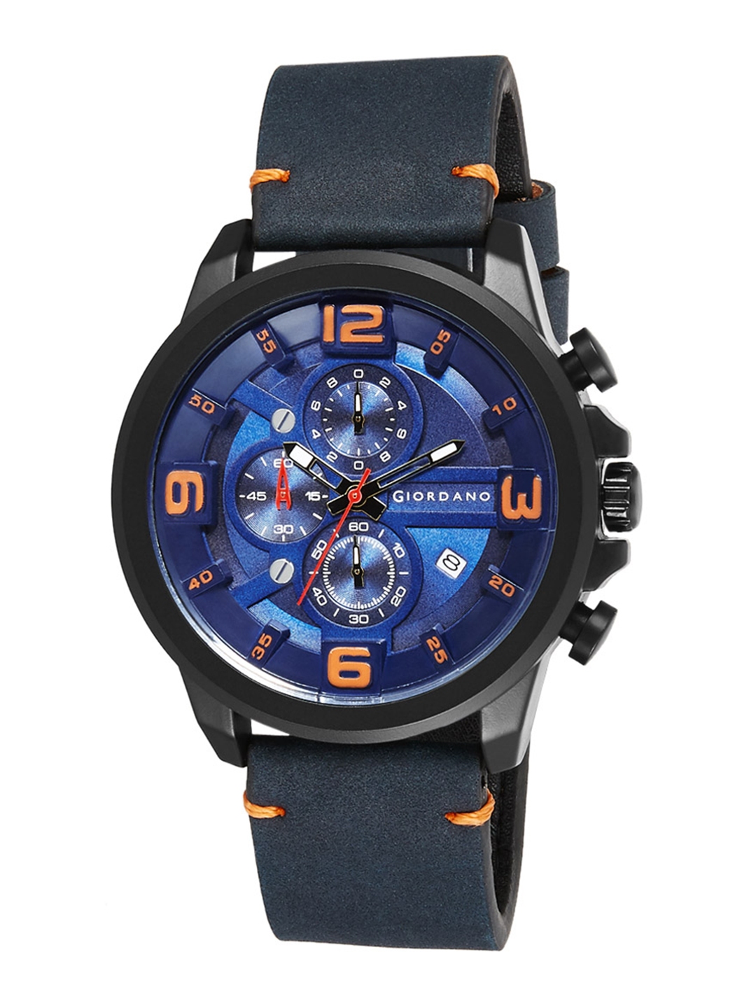 Buy GIORDANO Men Blue Analogue Leather Watch C1114 Watches for