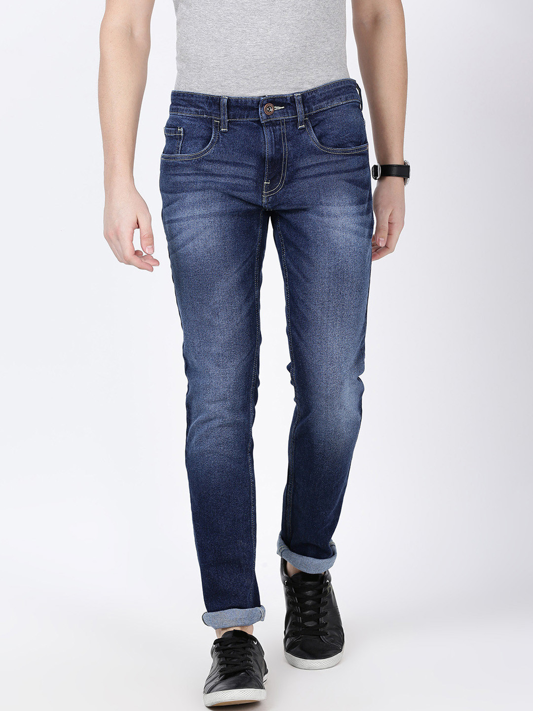 Llak Jeans Men Blue Skinny Fit Mid-Rise Clean Look Stretchable Jeans