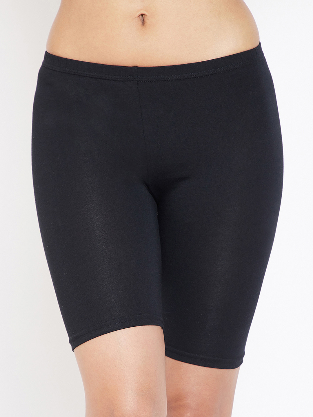 Clovia Women Black Solid Cycling Shorts PN3352P13XXL