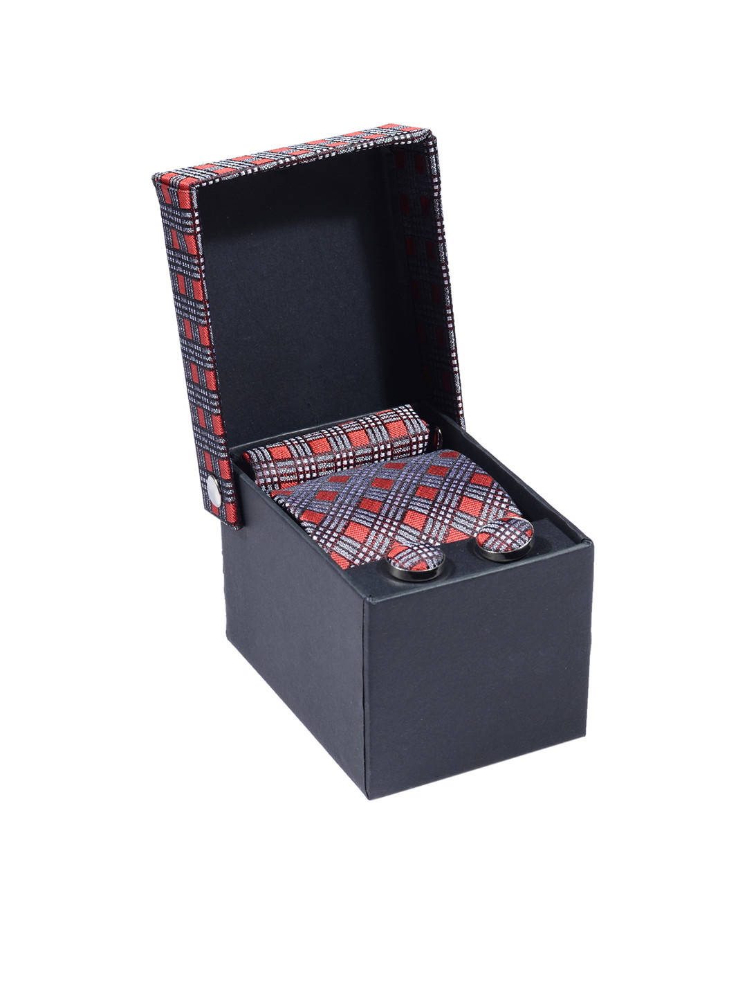 Tossido Men Red & Grey Accessory Gift Set