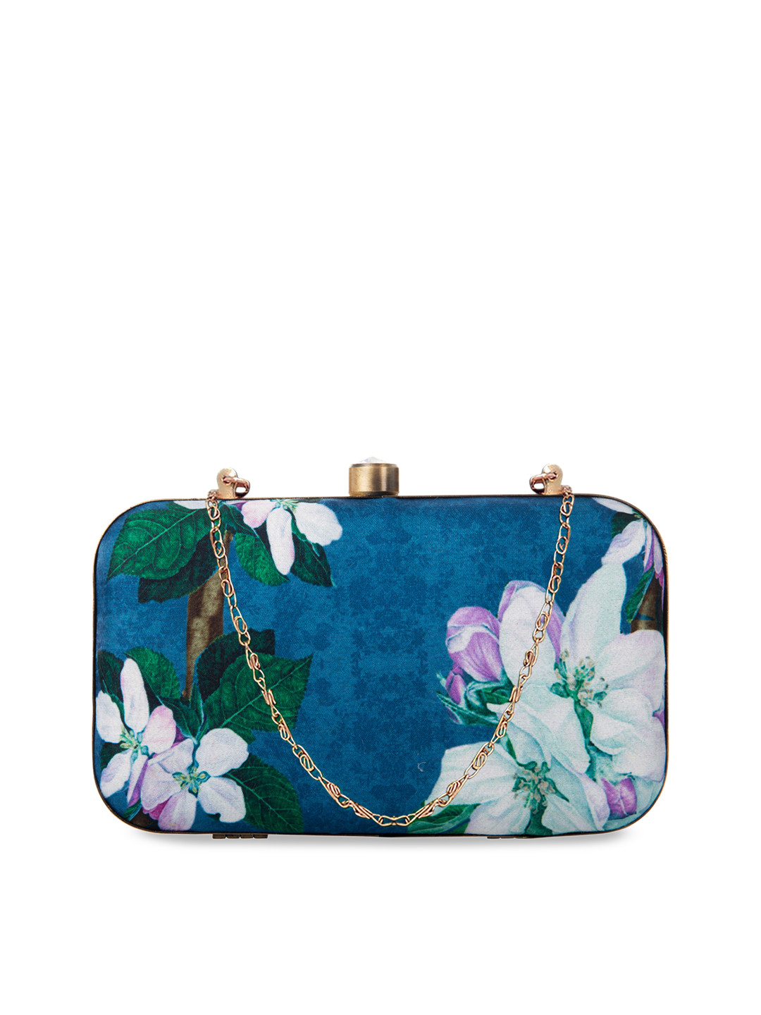PARIZAAT BY SHADAB KHAN Teal & Blue Printed Clutch