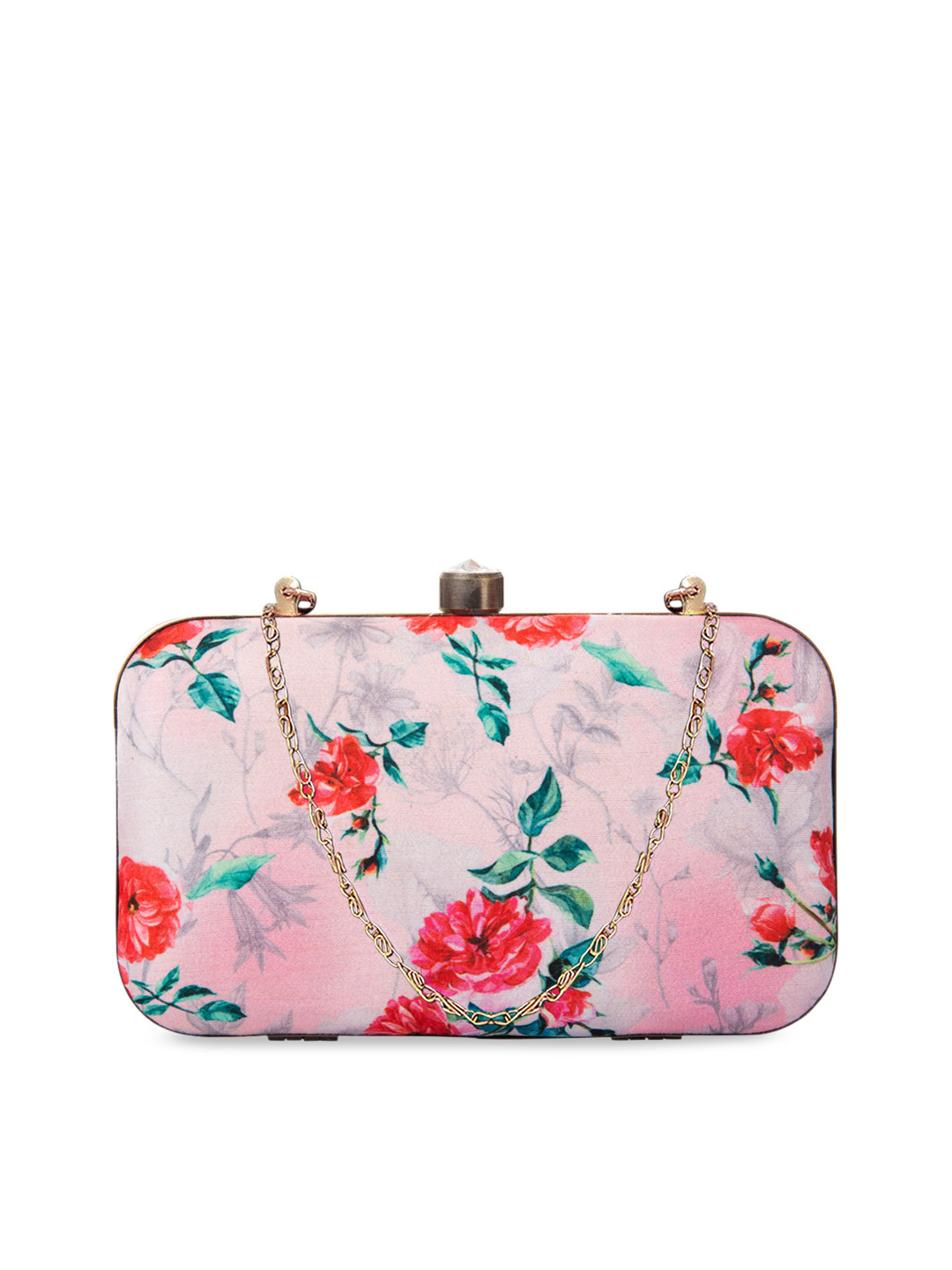 PARIZAAT BY SHADAB KHAN Rose & Pink Printed Clutch