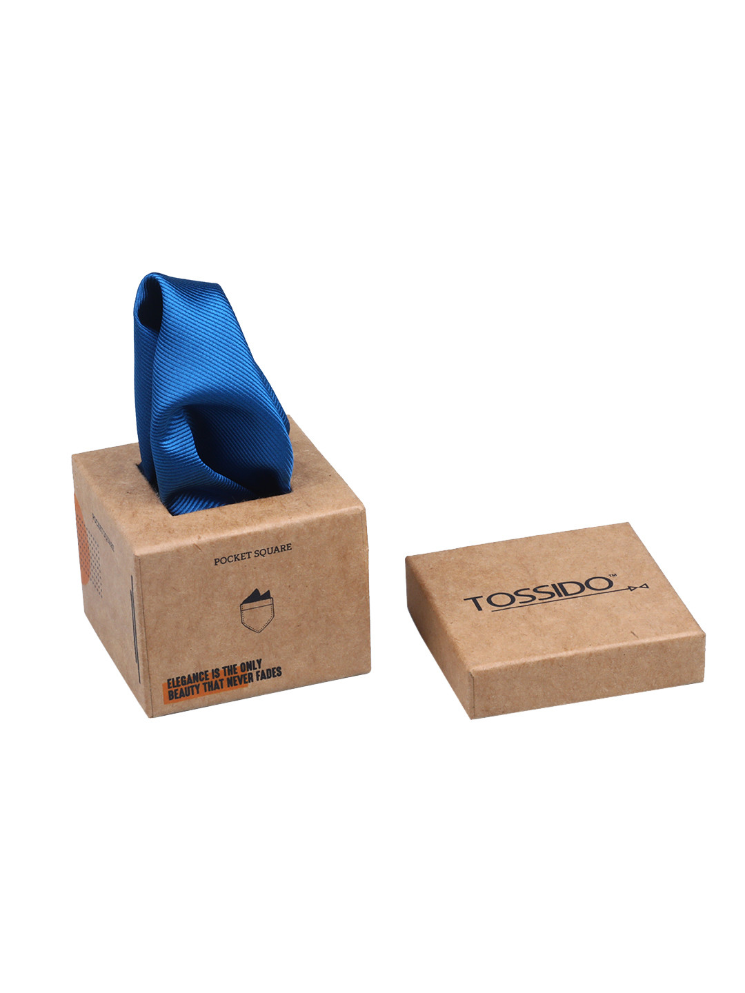 Tossido Men Blue Solid Pocket Squares