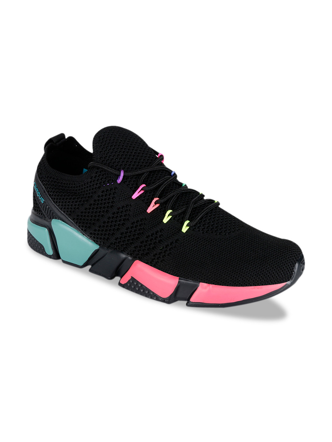 Campus Women SUNSHINE Black Mesh Running Shoes