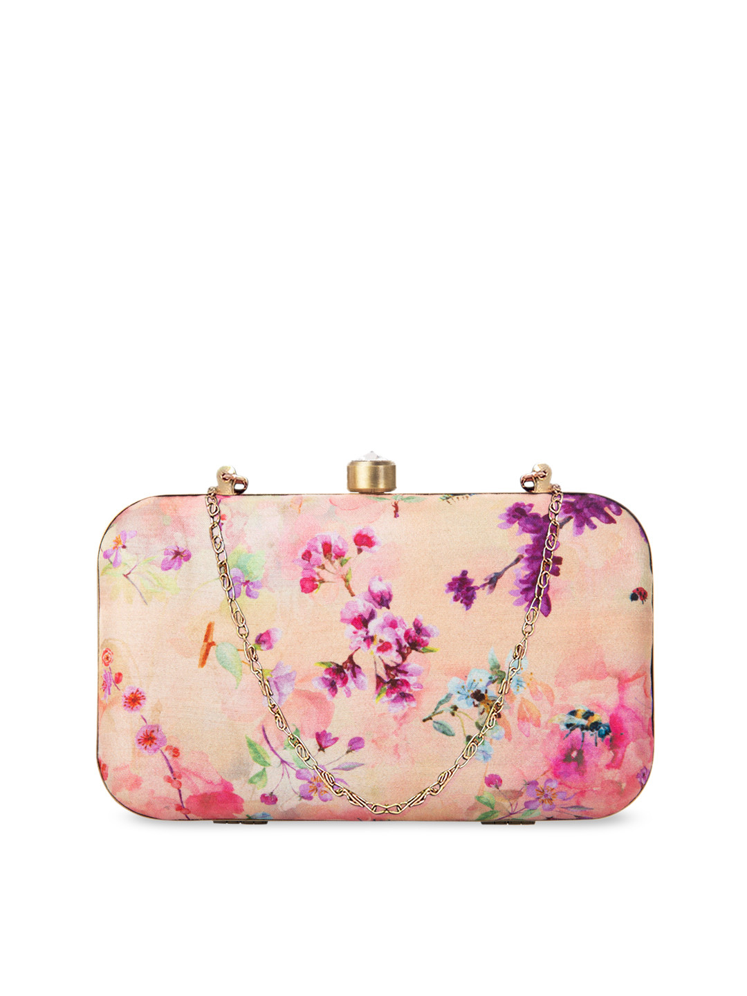 PARIZAAT BY SHADAB KHAN Pink Printed Handmade Clutch