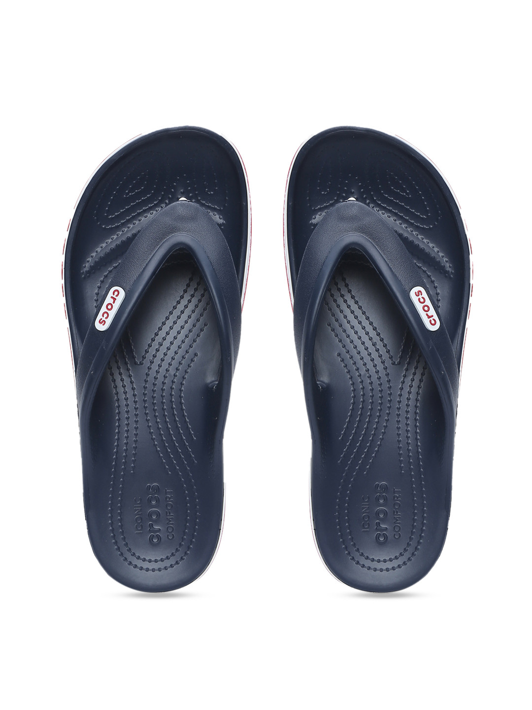 Crocs Unisex Blue Solid Bayaband Thong Flip-Flops