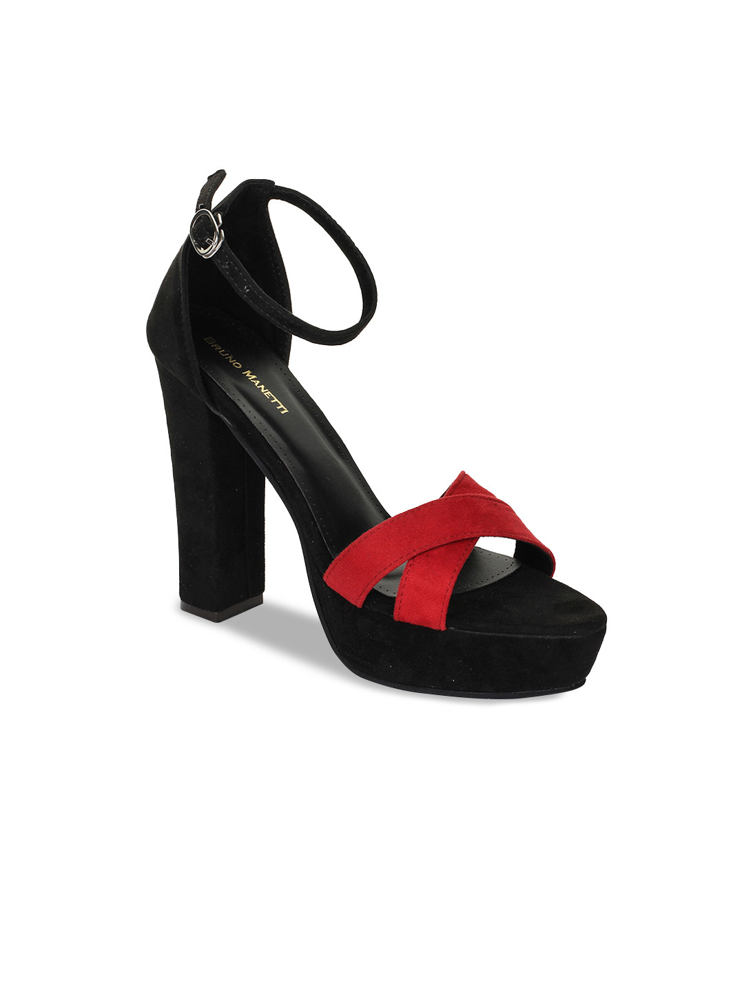 Bruno Manetti Women Red & Black Colourblocked Gladiators