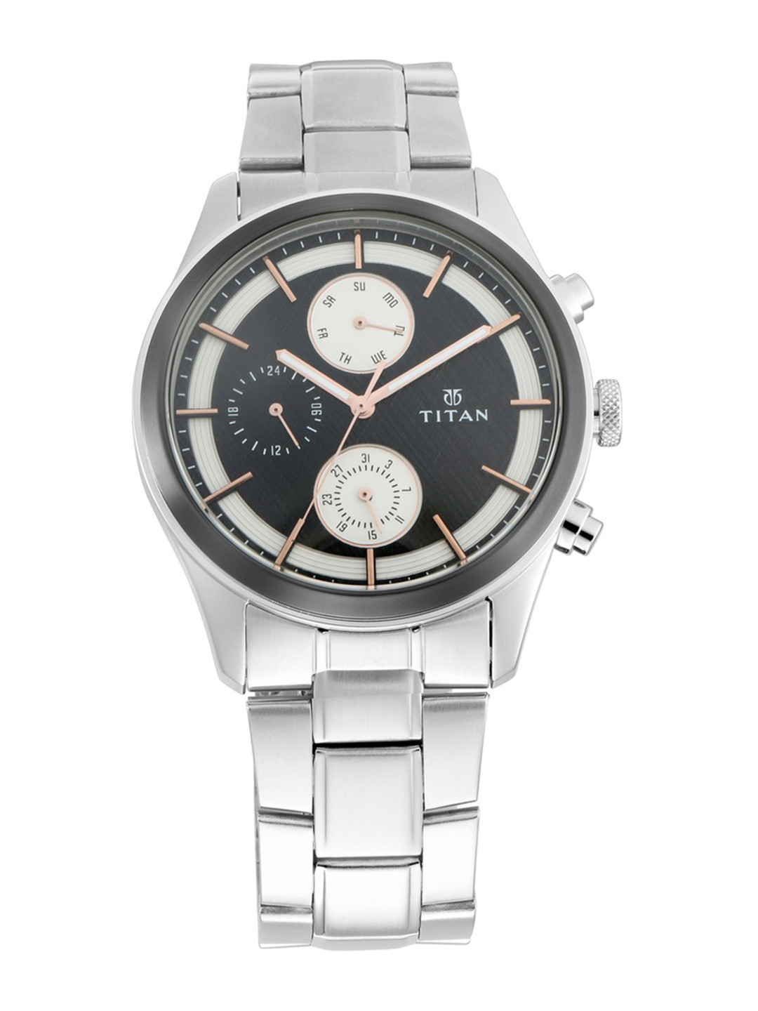 Titan Men Black Analogue Watch 1805KM01