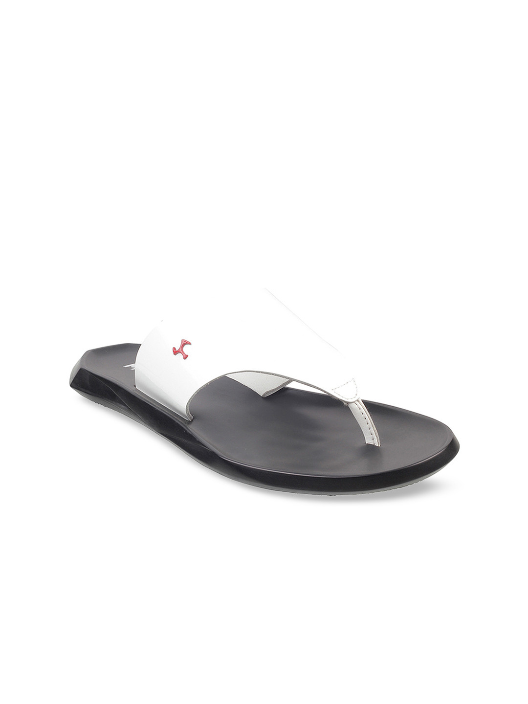 Mochi Men White Leather Comfort Sandals