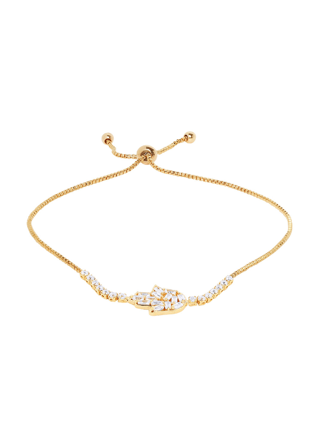 Moon Dust Gold-Plated & White Wraparound Bracelet