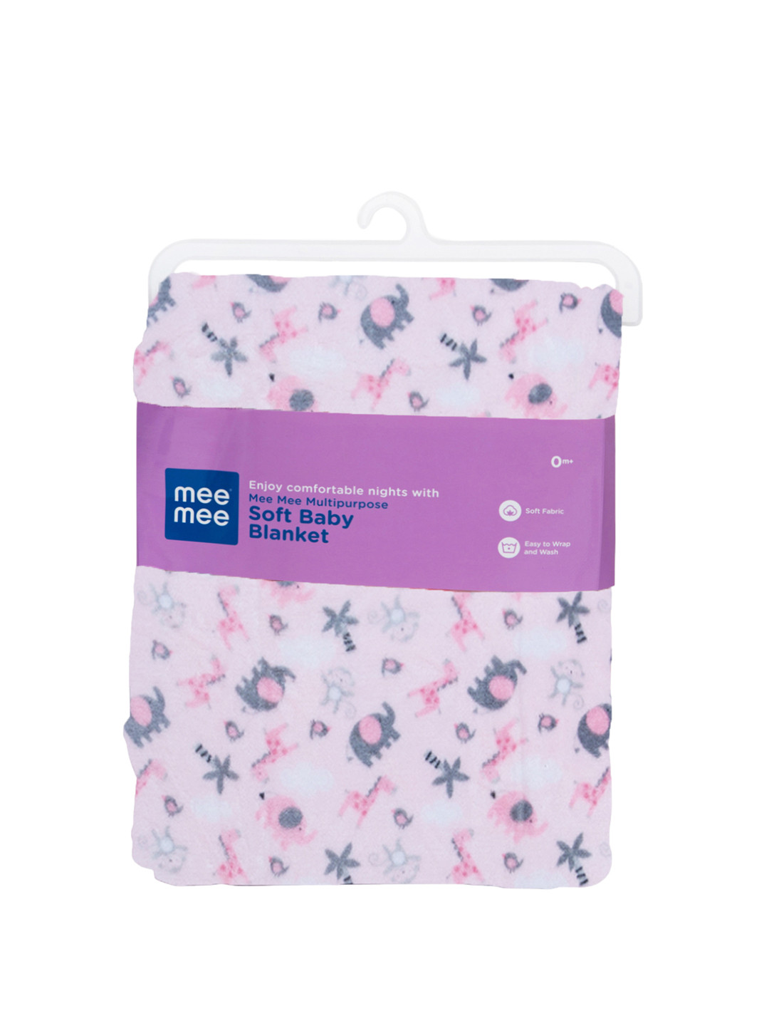 MeeMee Kids Pink Floral Mild Winter 300 GSM Single Bed Blanket