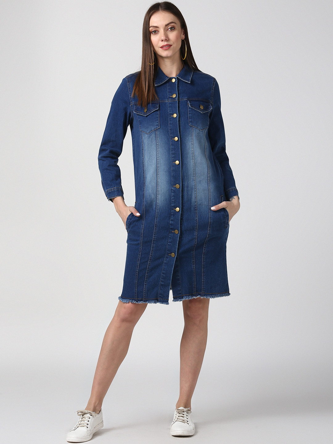 StyleStone Women Washed Denim Jacket