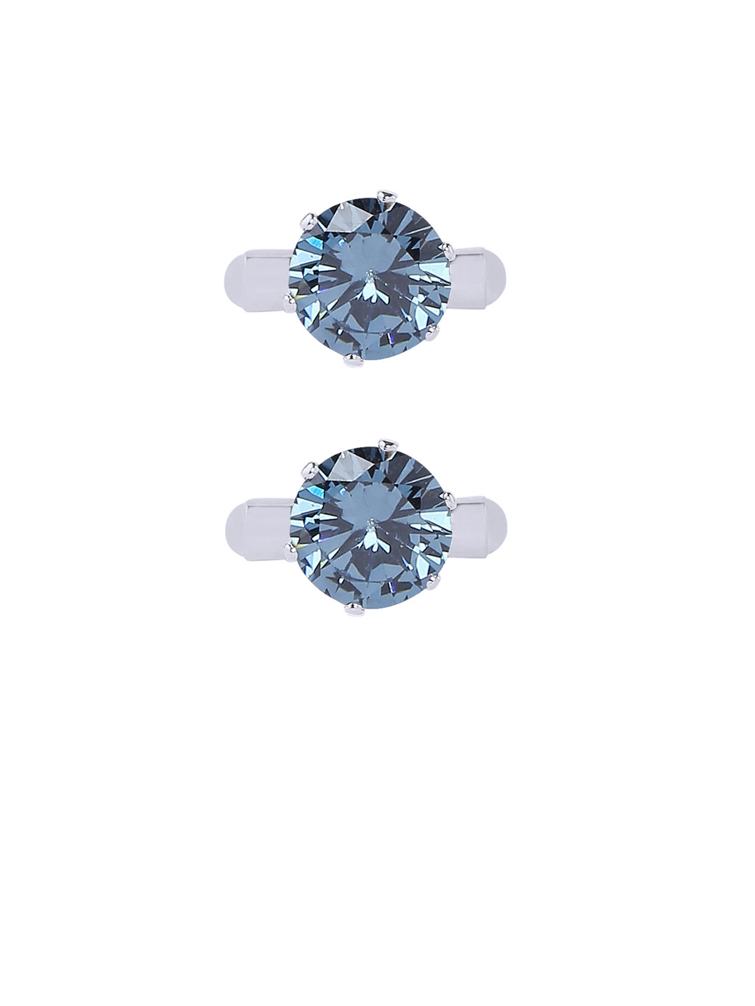bodha Silver Plated Diamond Shaped Cufflinks