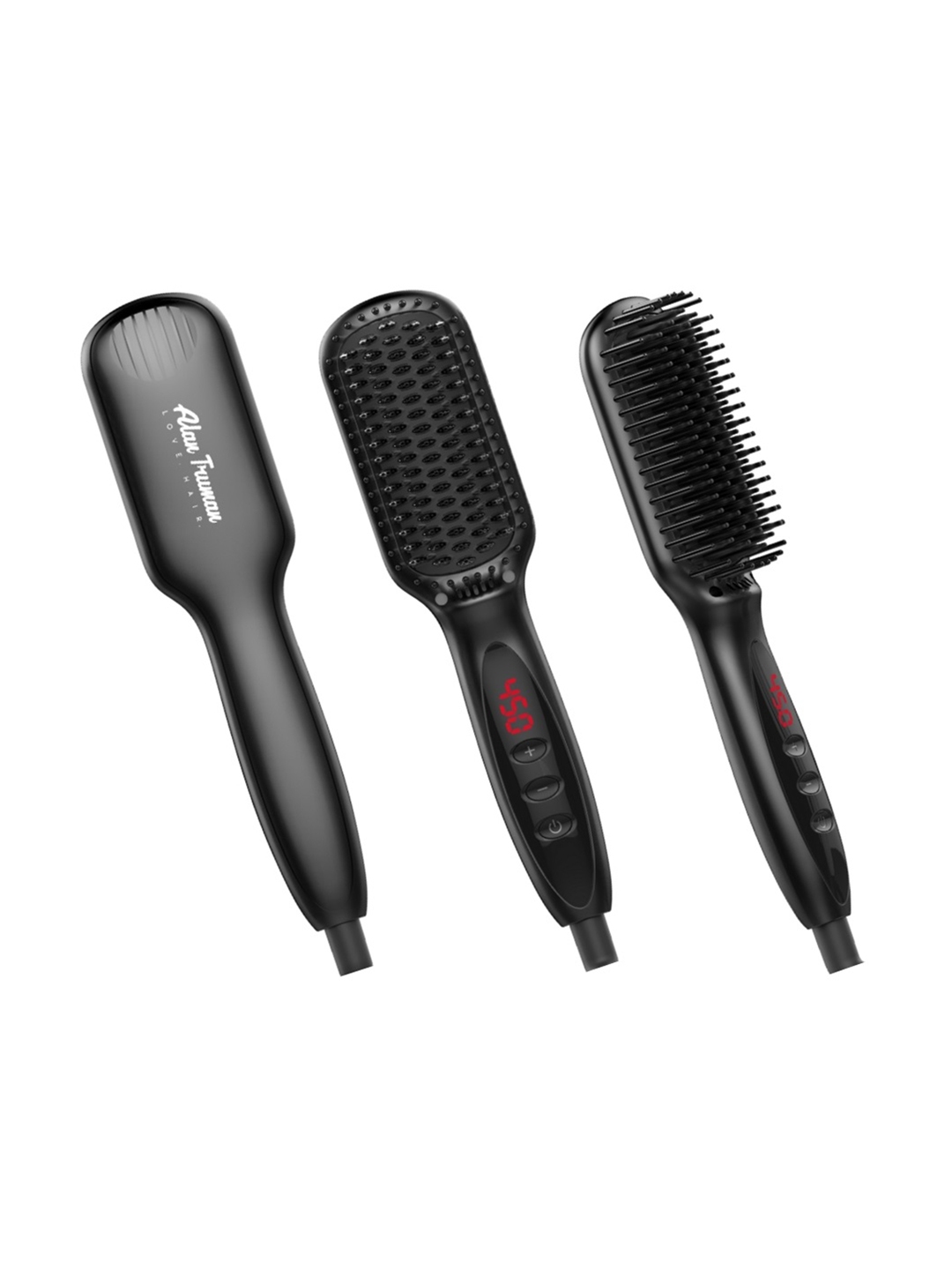 Alan Truman Women Black Hot Brush Hair Straightener AT 201