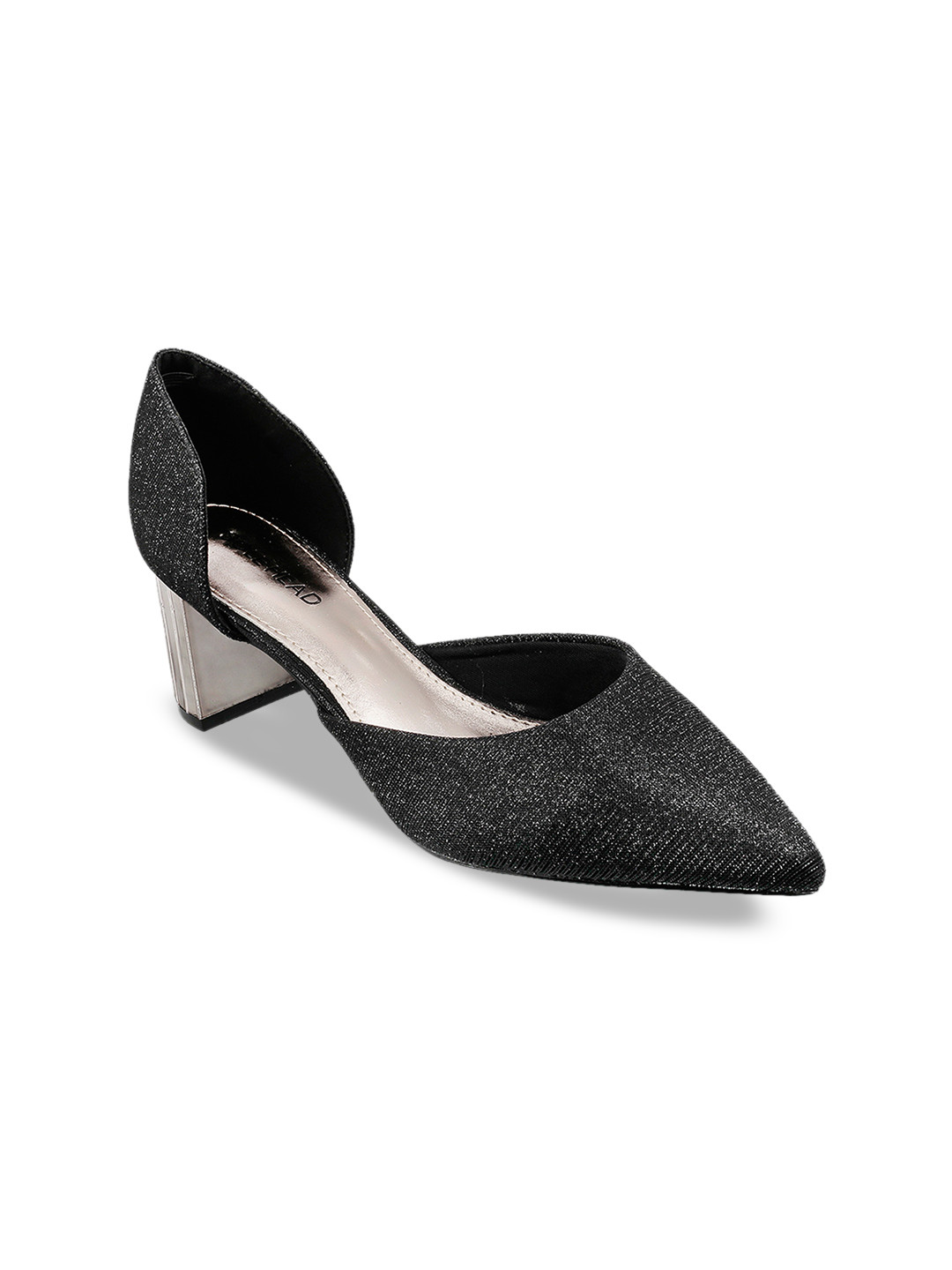 SOLE HEAD Women Black Embellished Pumps