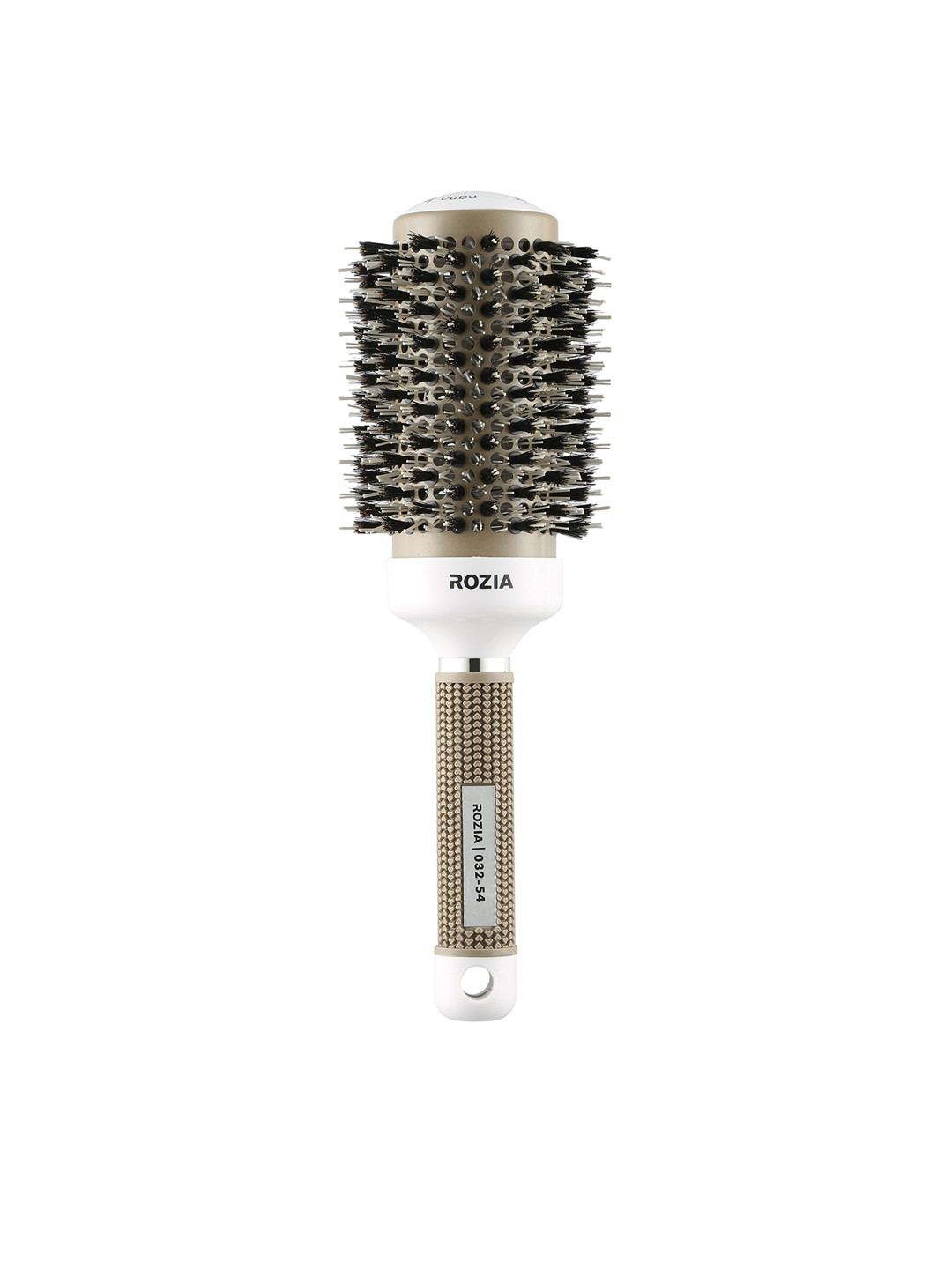 Rozia Unisex Beige & White Professional Round Hair Brush 54 mm