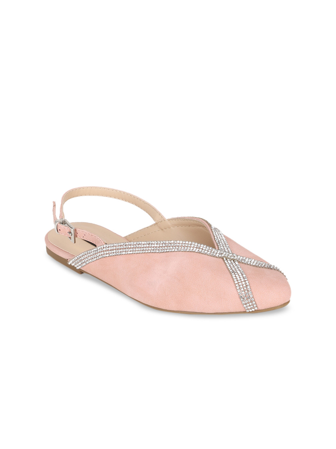 Van Heusen Woman Pink Embellished Slingback Flats