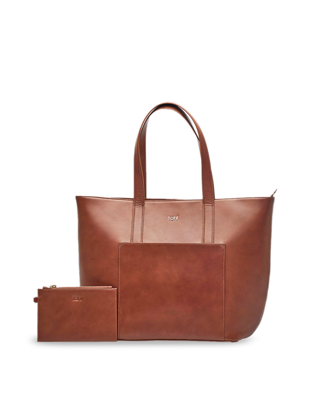 tohl Tan Brown Solid Leather Shoulder Bag