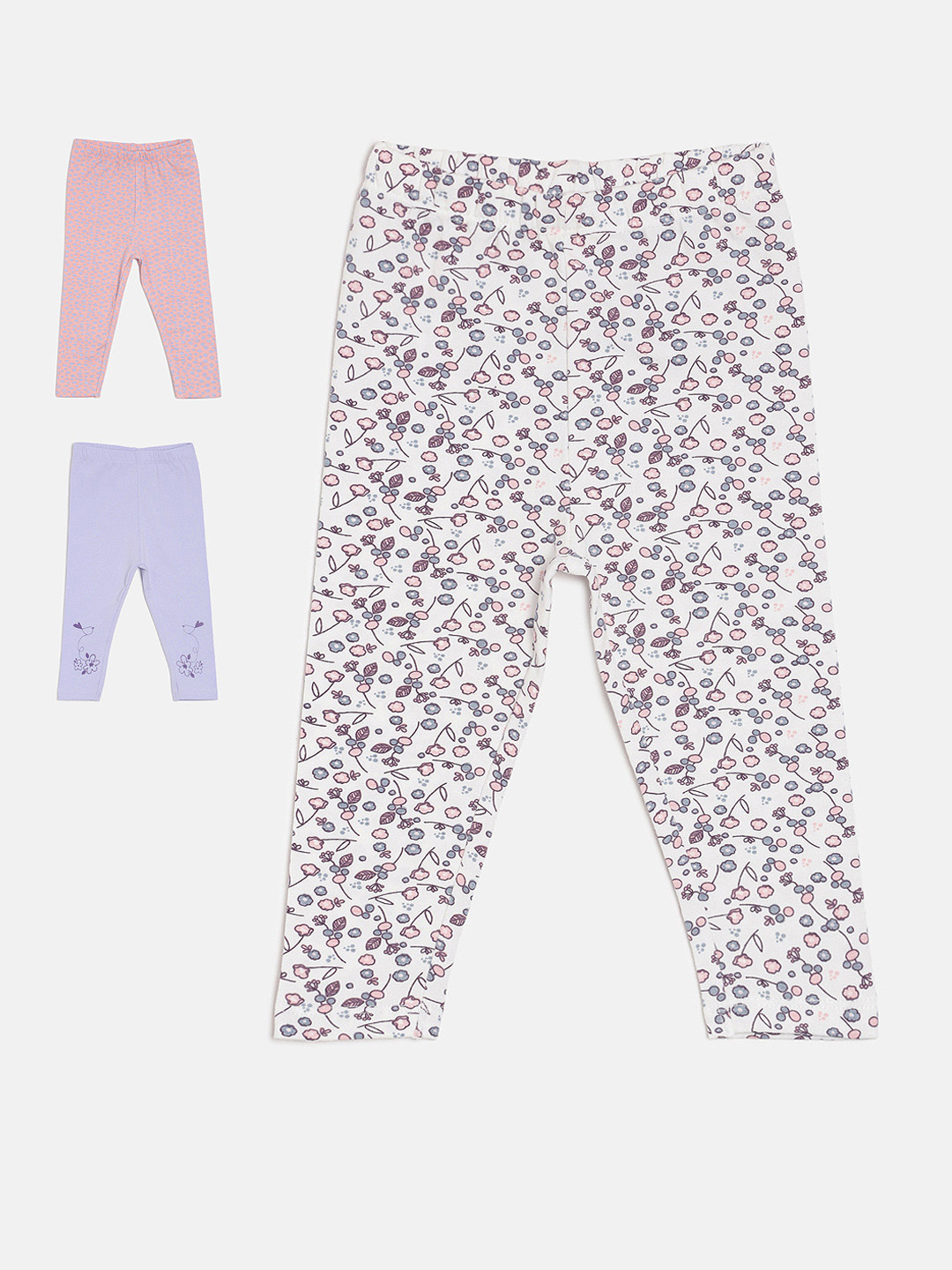 MINI KLUB Girls Pack of 3 Ankle-Length Leggings