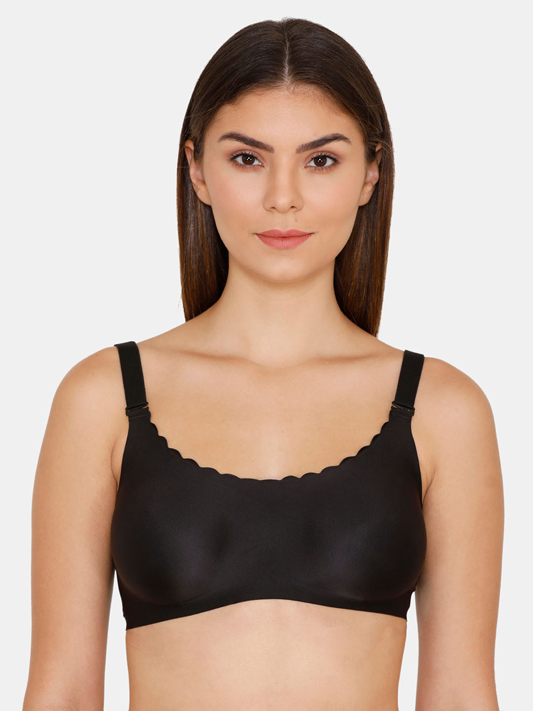 Zivame Black Solid Non-Wired Non Padded Everyday Bra ZI010170M80